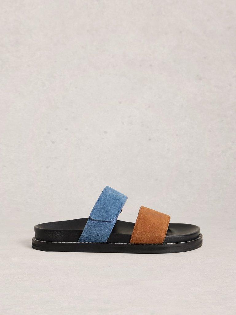 Zoey Footbed Mule in BLUE MLT - LIFESTYLE
