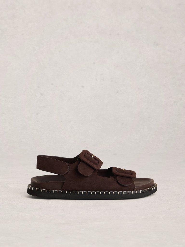 Bailey Buckle Sandal in DK BROWN - LIFESTYLE