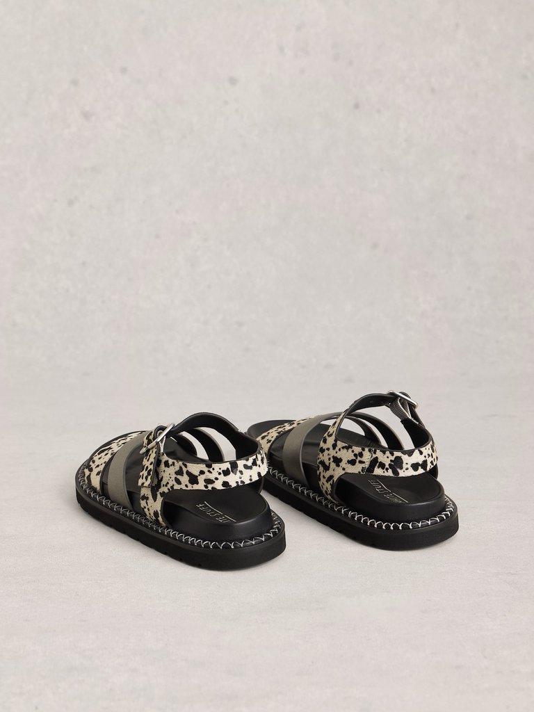 Becky Footbed Sandal in BLK MLT - FLAT BACK