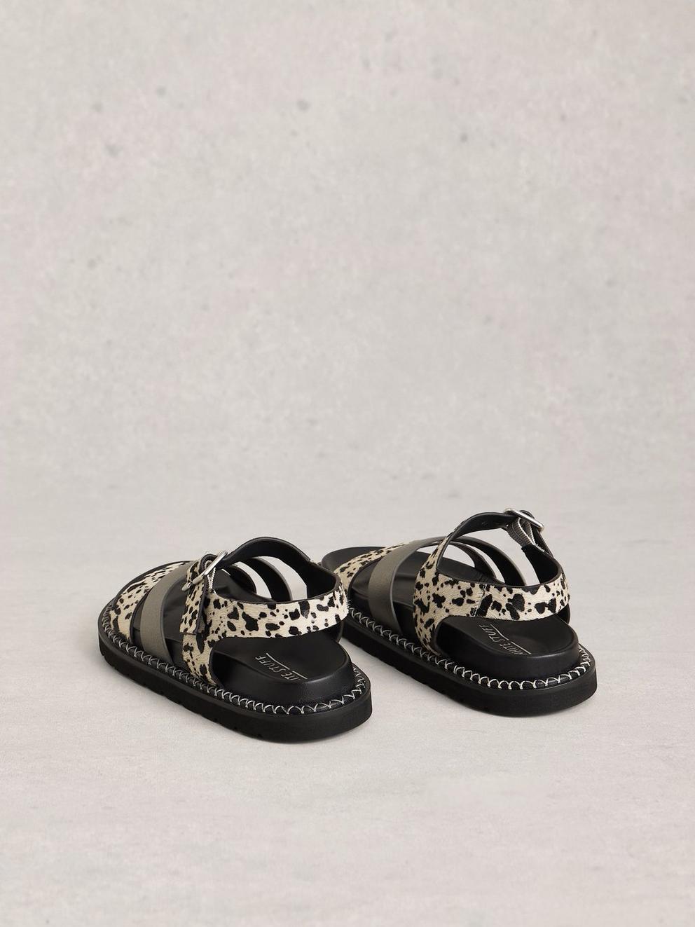 Becky Footbed Sandal in BLK MLT - FLAT BACK