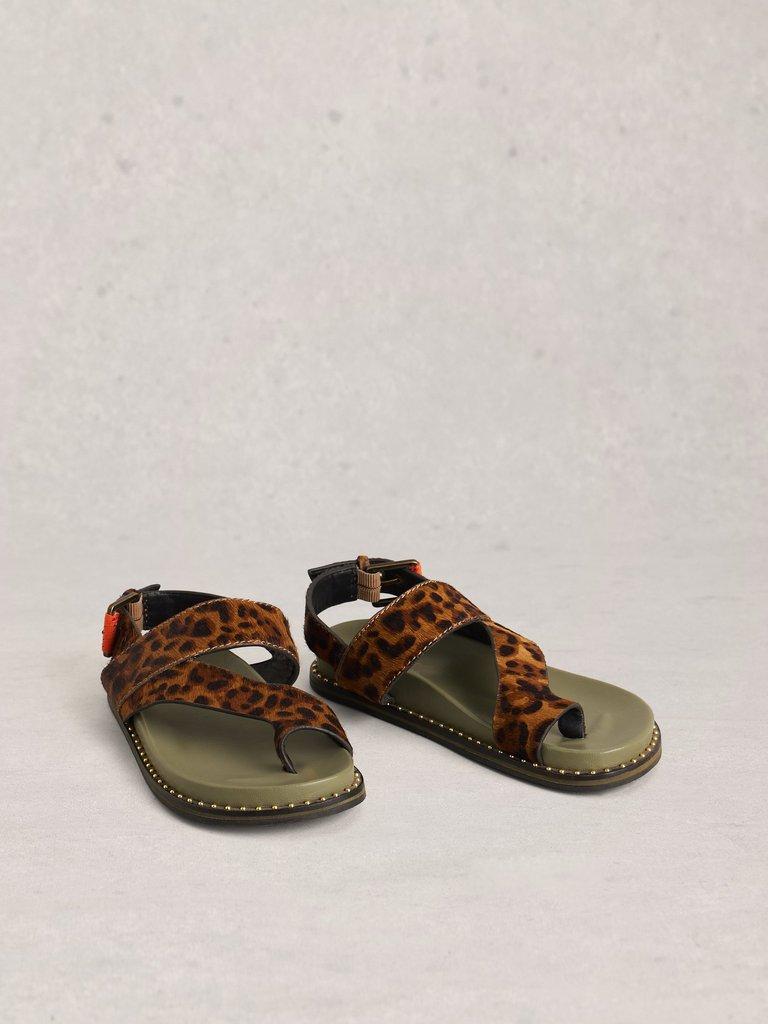 Taylor Footbed Sandal in BROWN MLT - FLAT FRONT