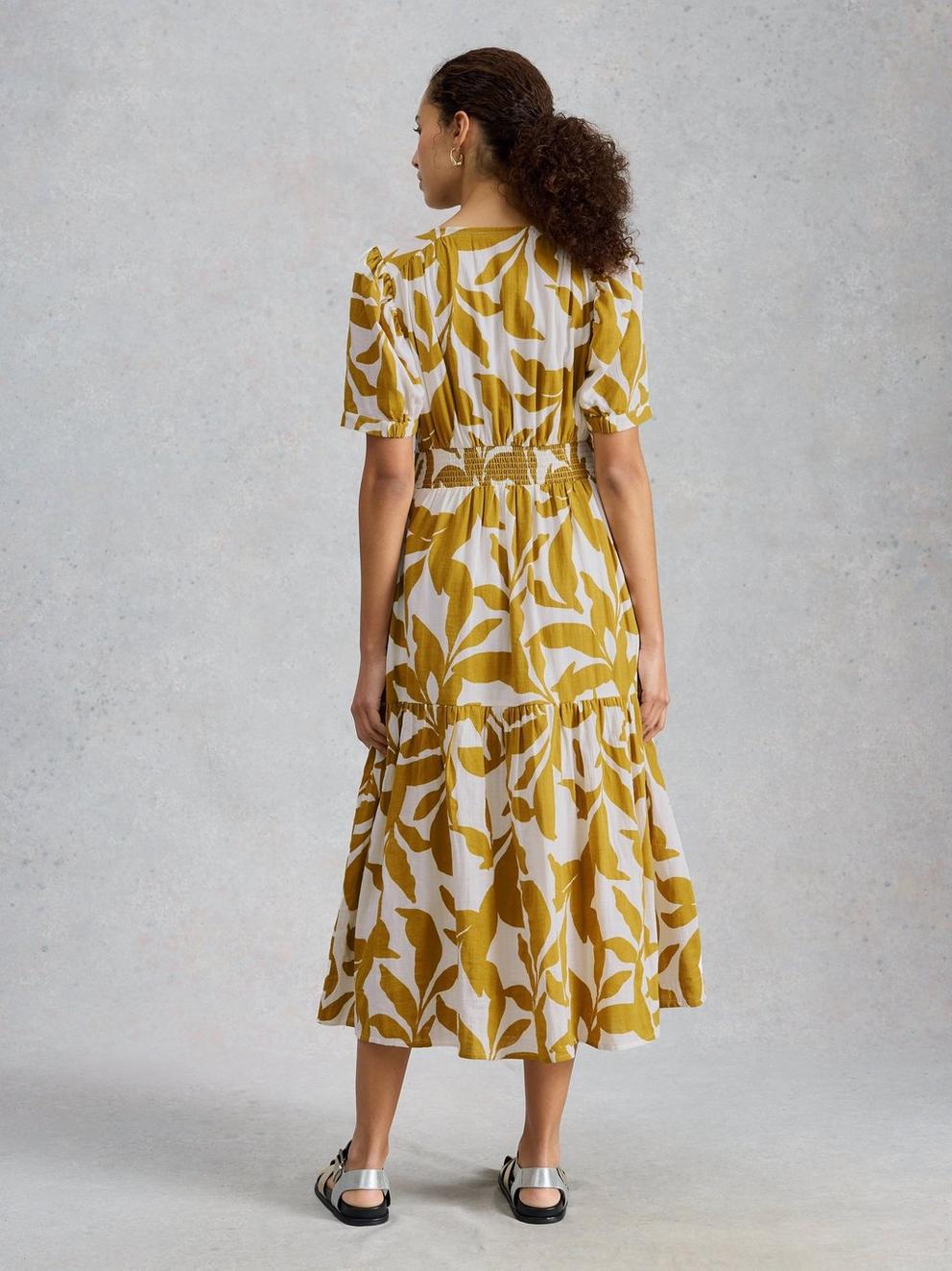 Jolene Dress in CHART PR - MODEL BACK