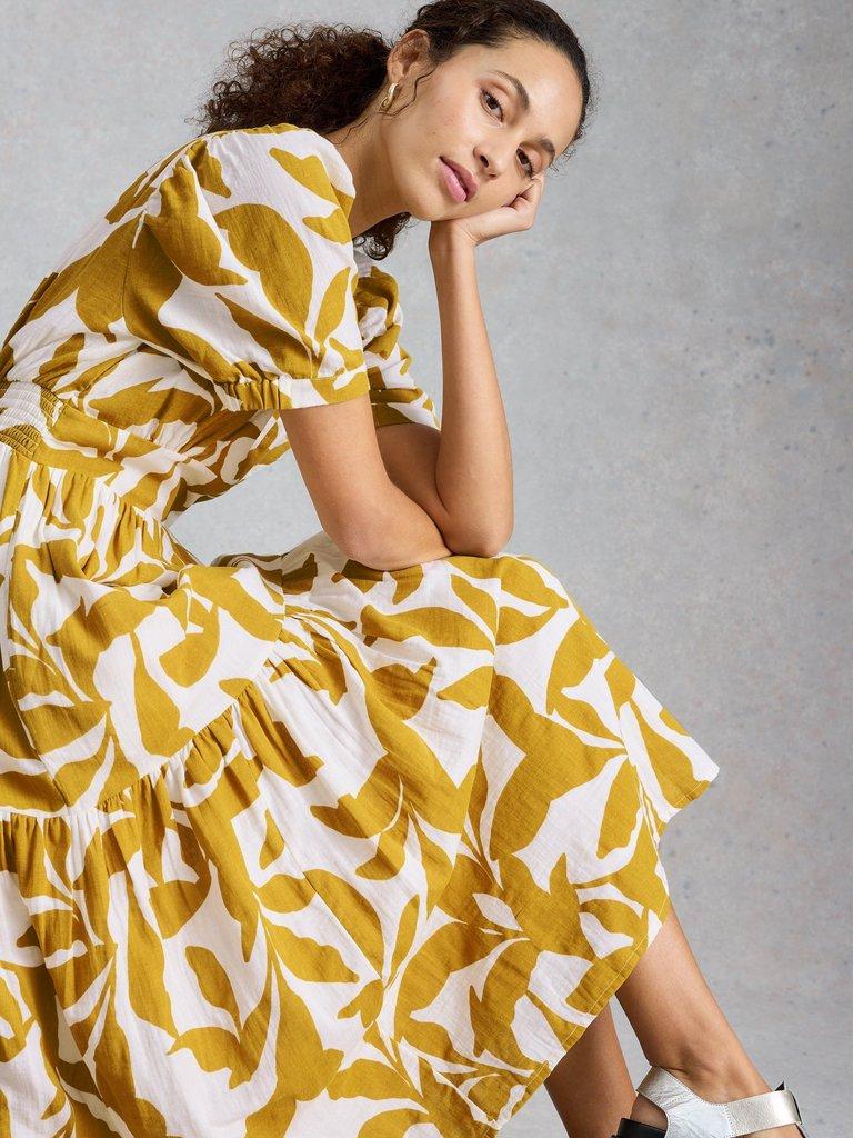 Jolene Dress in CHART PR - MODEL DETAIL