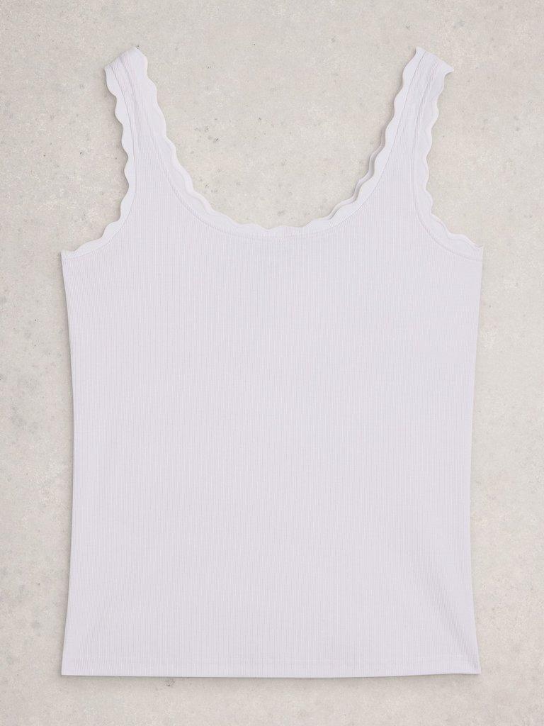 PIPER VEST in BRIL WHITE - FLAT FRONT