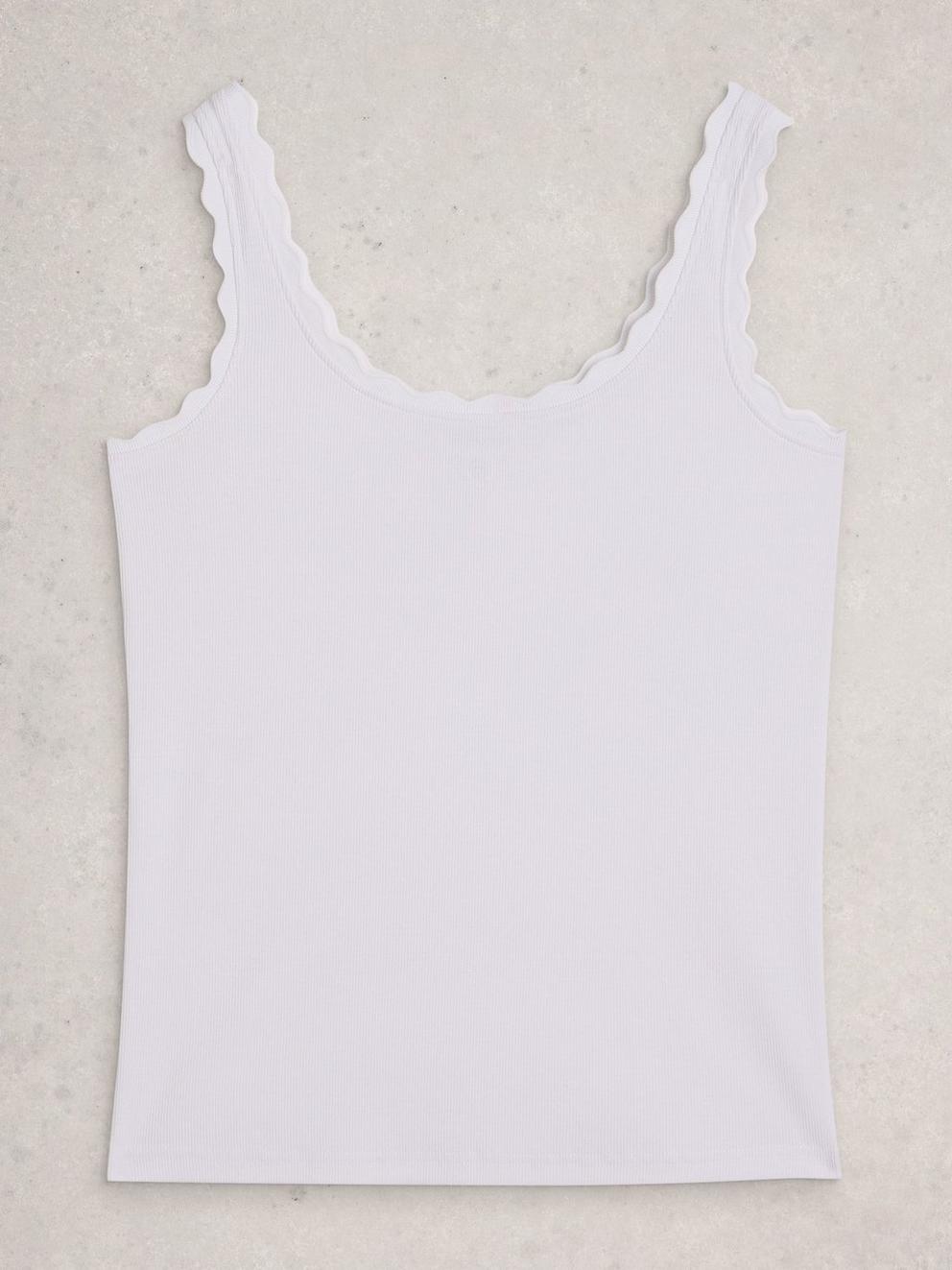 PIPER VEST in BRIL WHITE - FLAT FRONT