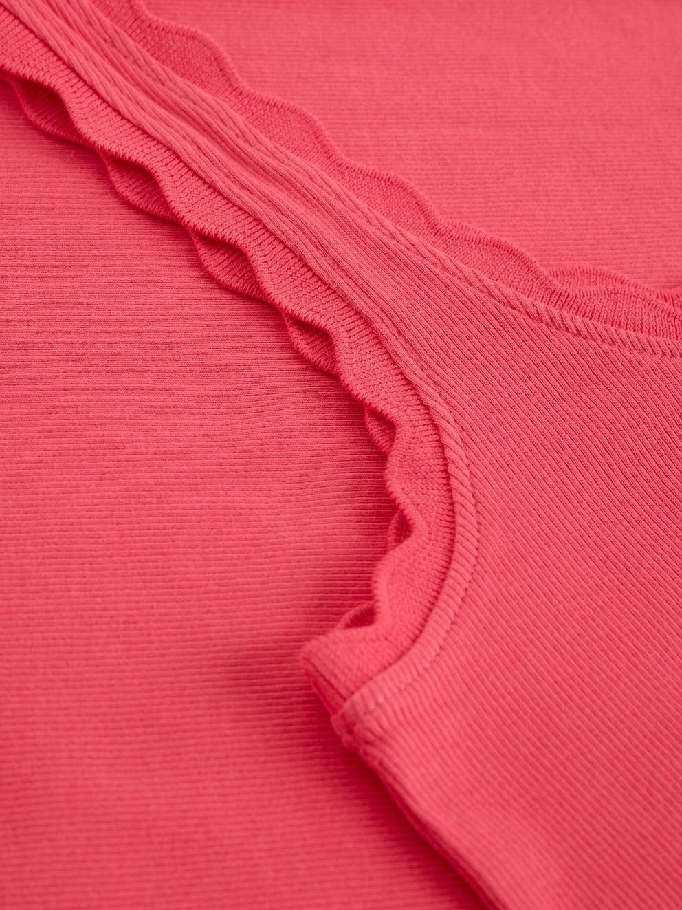 PIPER VEST in BRT PINK - FLAT DETAIL