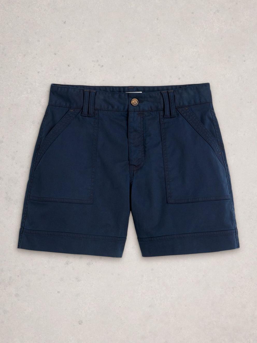 Gabby Combat Short in DARK NAVY - FLAT FRONT