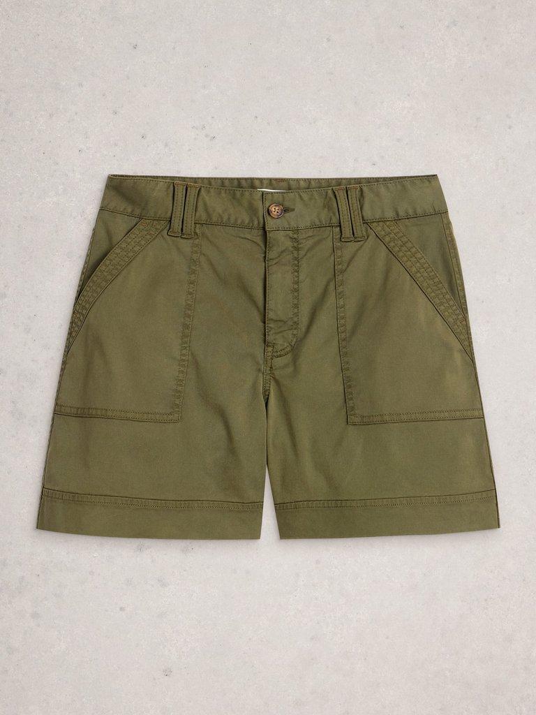 Gabby Combat Short in KHAKI GRN - FLAT FRONT