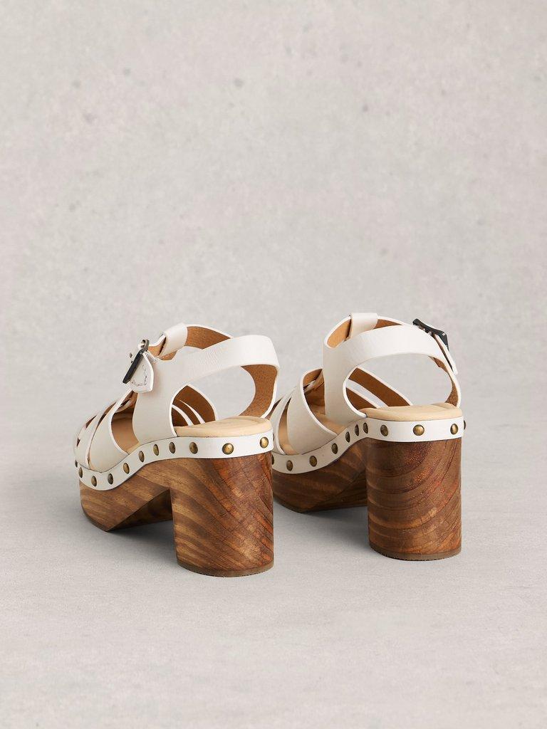 Phoebe Fisherman Clogs in PALE IVORY - FLAT BACK