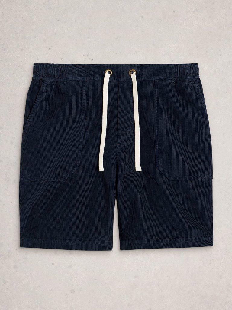 Lewes Cord Short in DARK NAVY - FLAT FRONT