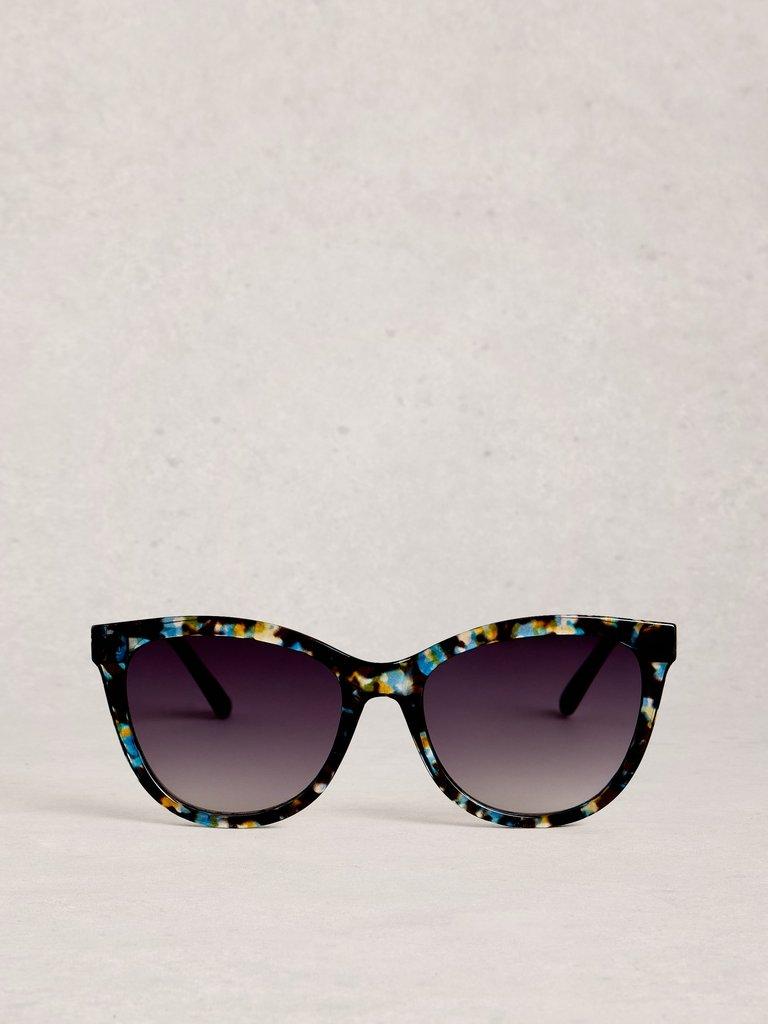 Cat Eye Style Sunglasses in BLUE MLT - FLAT BACK