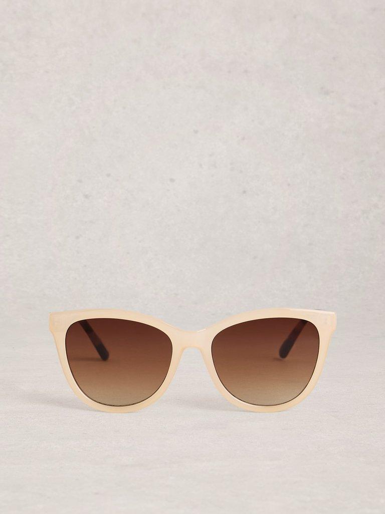 Cat Eye Style Sunglasses in IVORY MLT - FLAT BACK