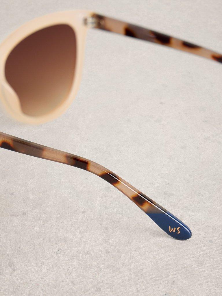 Cat Eye Style Sunglasses in IVORY MLT - FLAT DETAIL