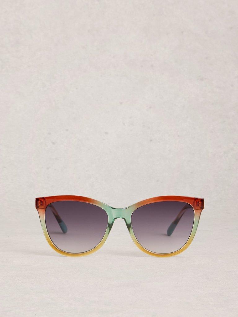 Cat Eye Style Sunglasses in ORANGE MLT - FLAT BACK
