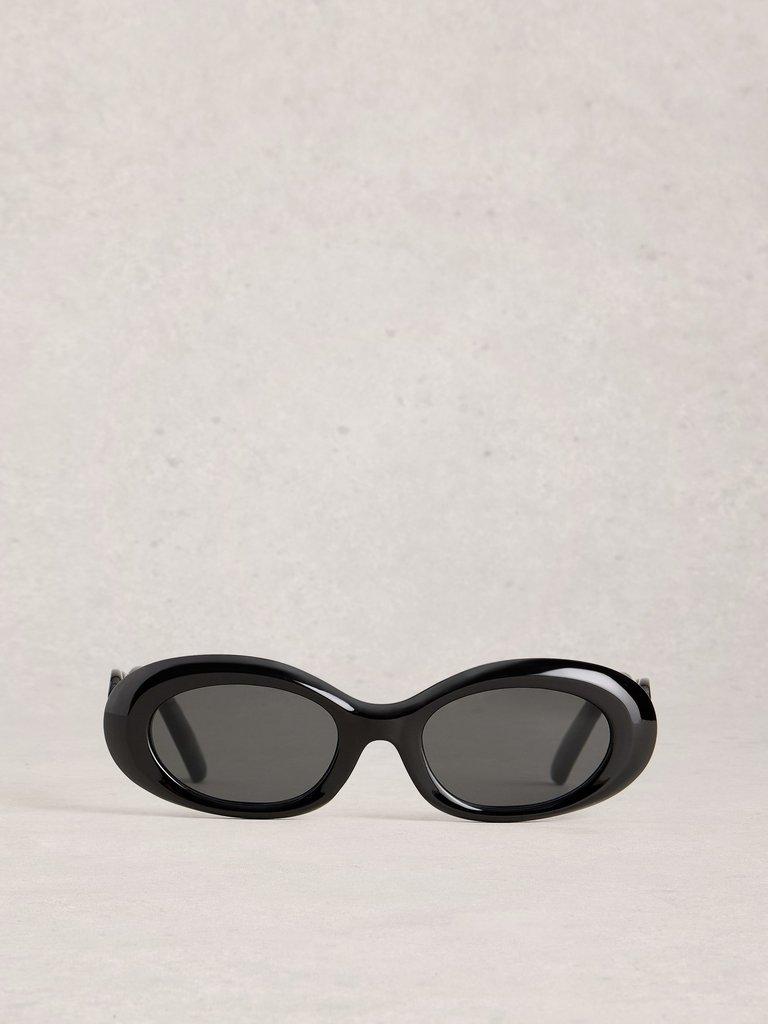 Slim Sunglasses in PURE BLK - FLAT BACK