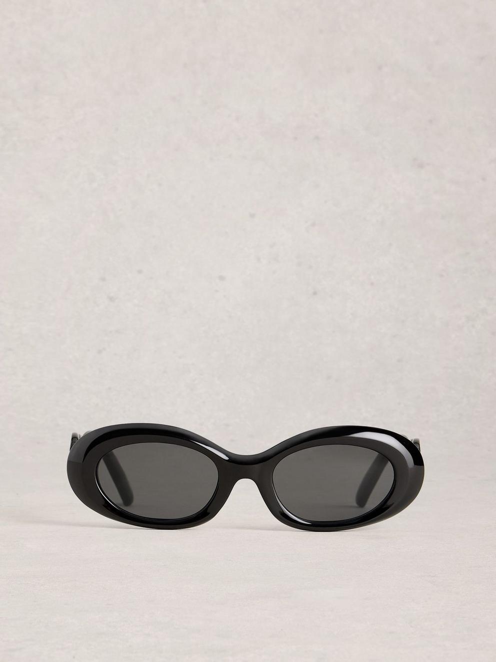 Slim Sunglasses in PURE BLK - FLAT BACK