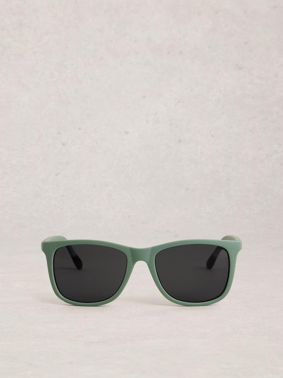 Wayfarer Sunglasses in LGT GREEN - FLAT BACK