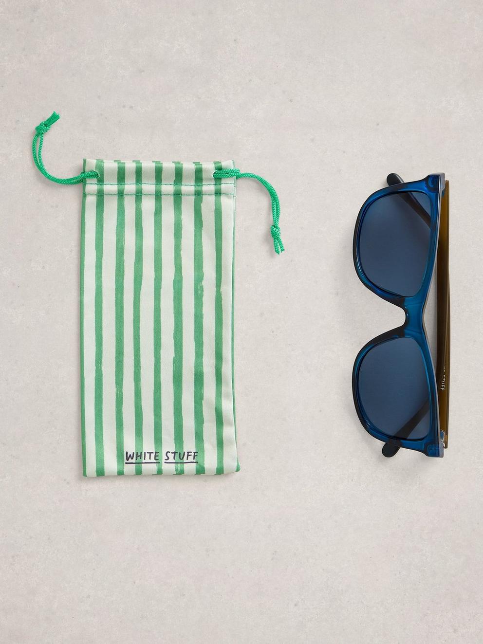 Wayfarer Sunglasses in MID BLUE - FLAT FRONT