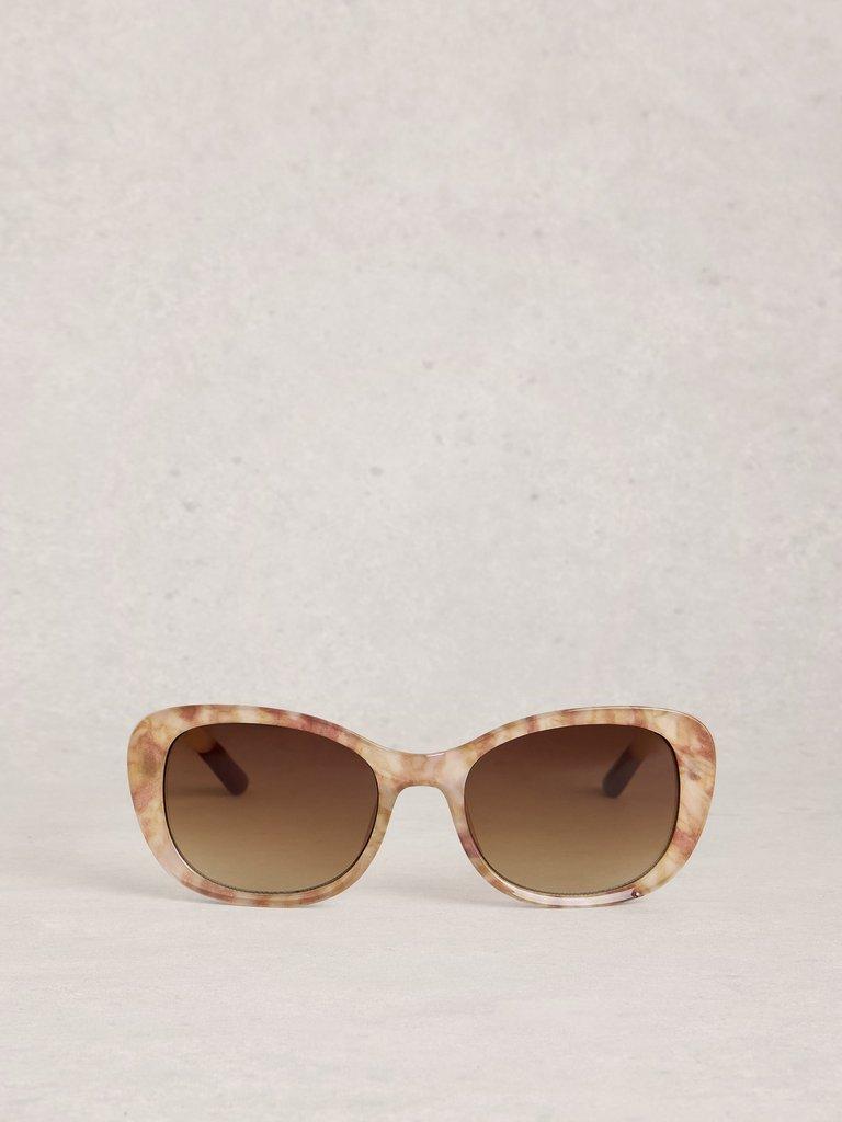 Slim Square Sunglasses in NAT MLT - FLAT BACK
