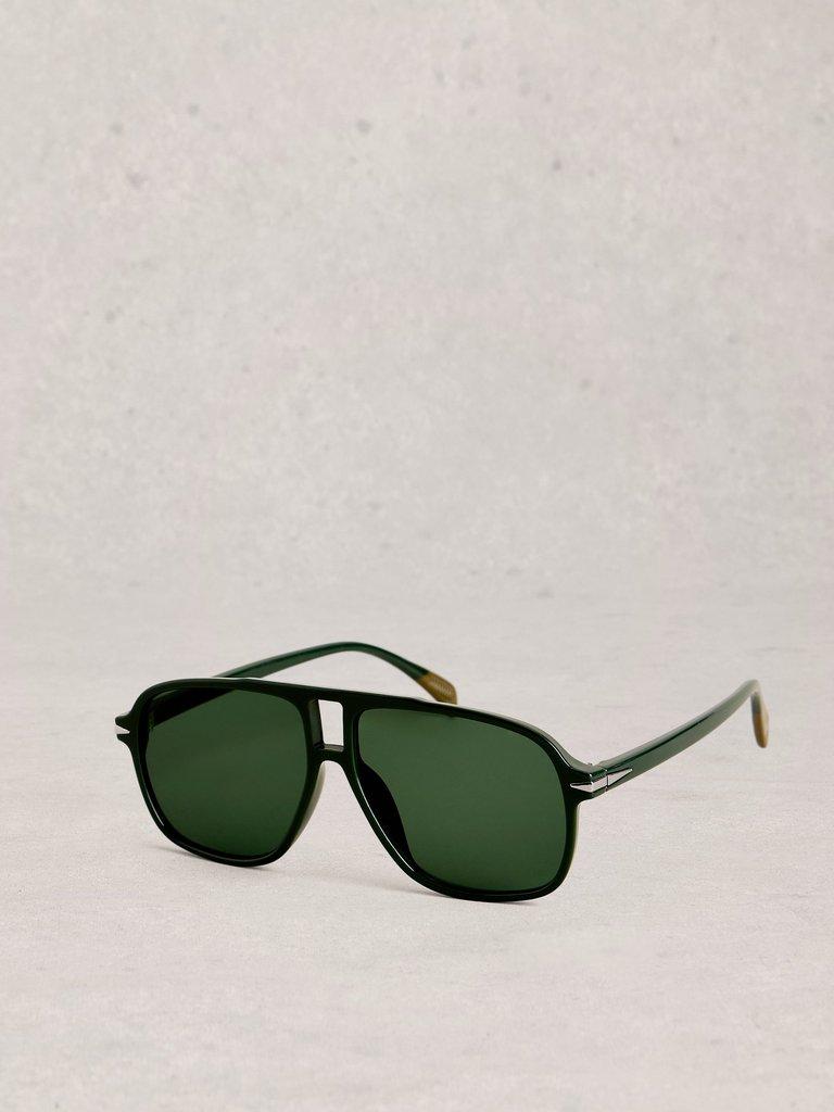 Aviator Slim Sunglasses in DK GREEN - LIFESTYLE