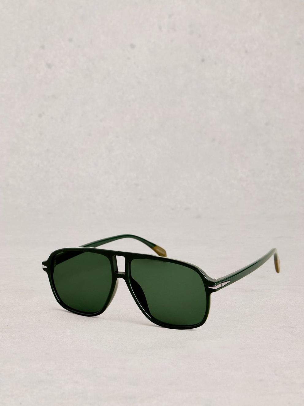 Aviator Slim Sunglasses in DK GREEN - LIFESTYLE