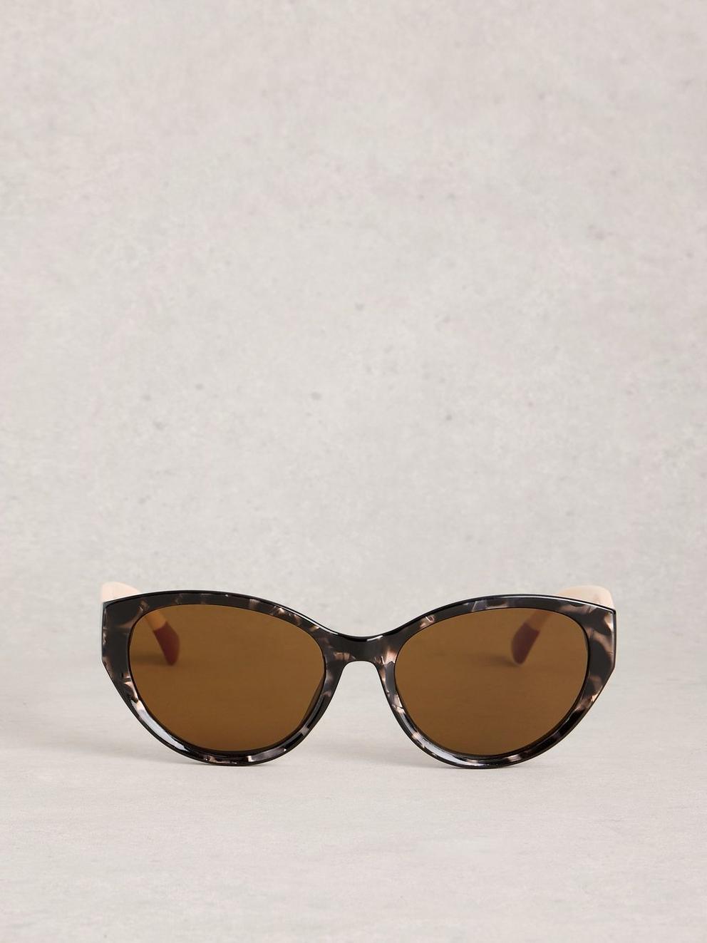 Slim Cat Eye Sunglasses in GREY MLT - FLAT BACK