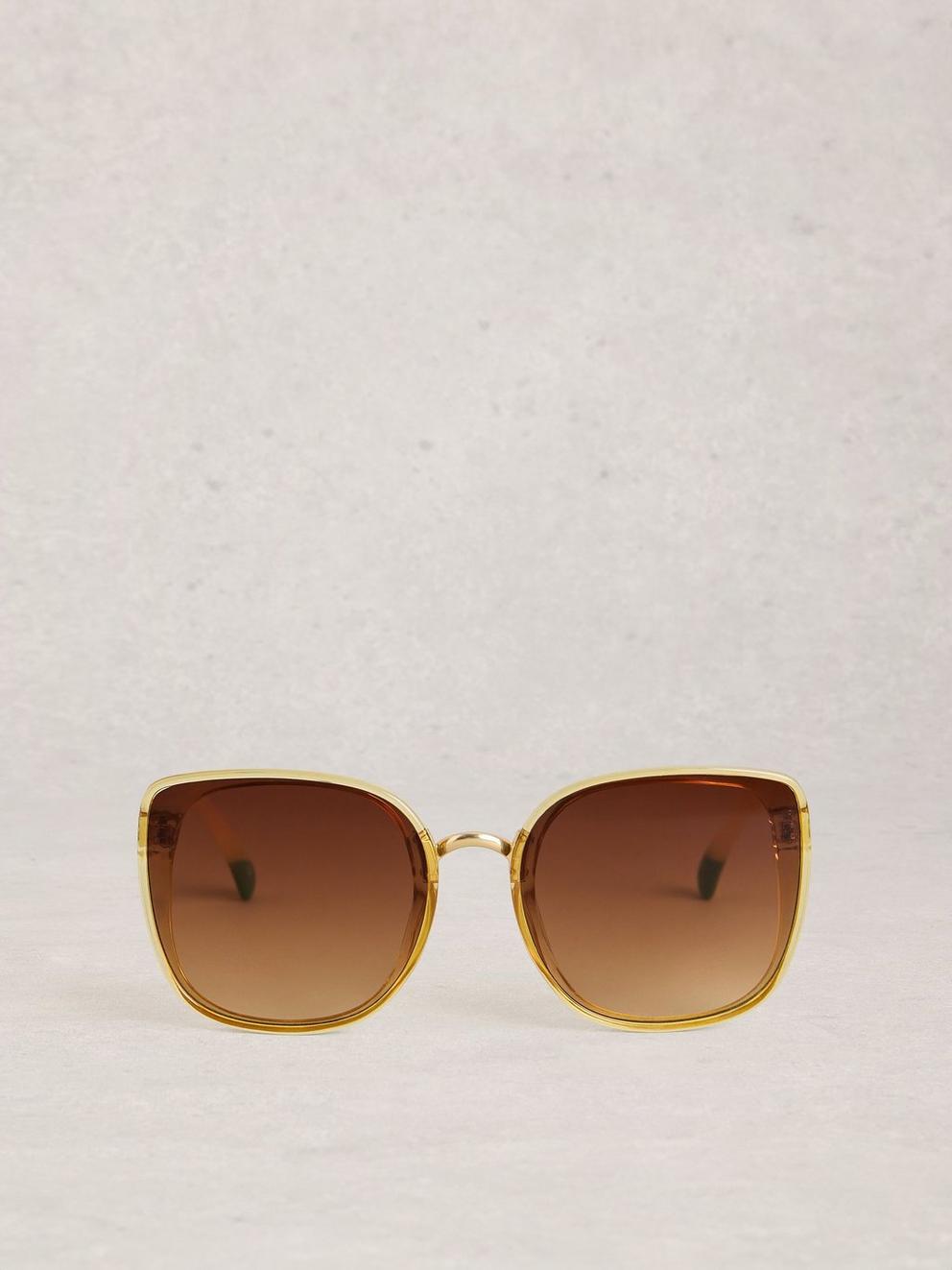 Butterfly Oversized Sunglasses in LGT YELLOW - FLAT BACK