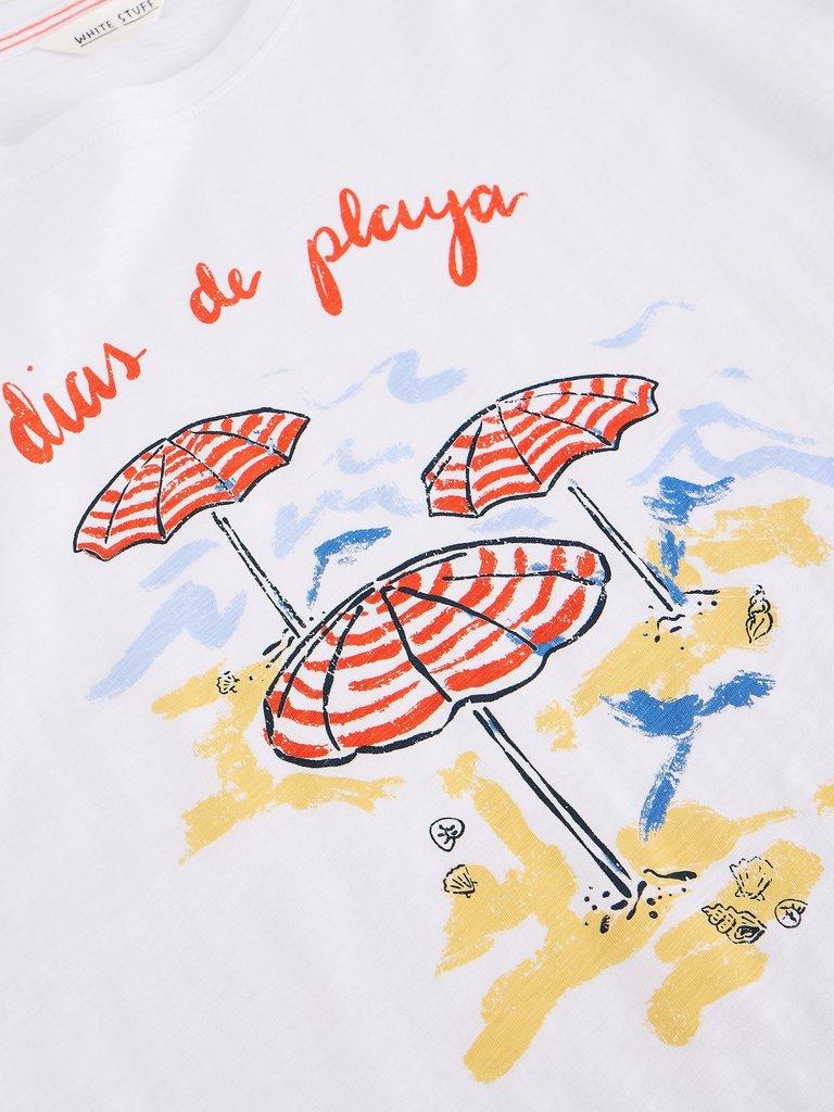 KATYA GRAPHIC TEE in WHITE PR - FLAT DETAIL