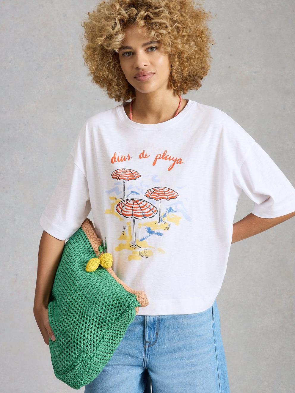 KATYA GRAPHIC TEE in WHITE PR - LIFESTYLE
