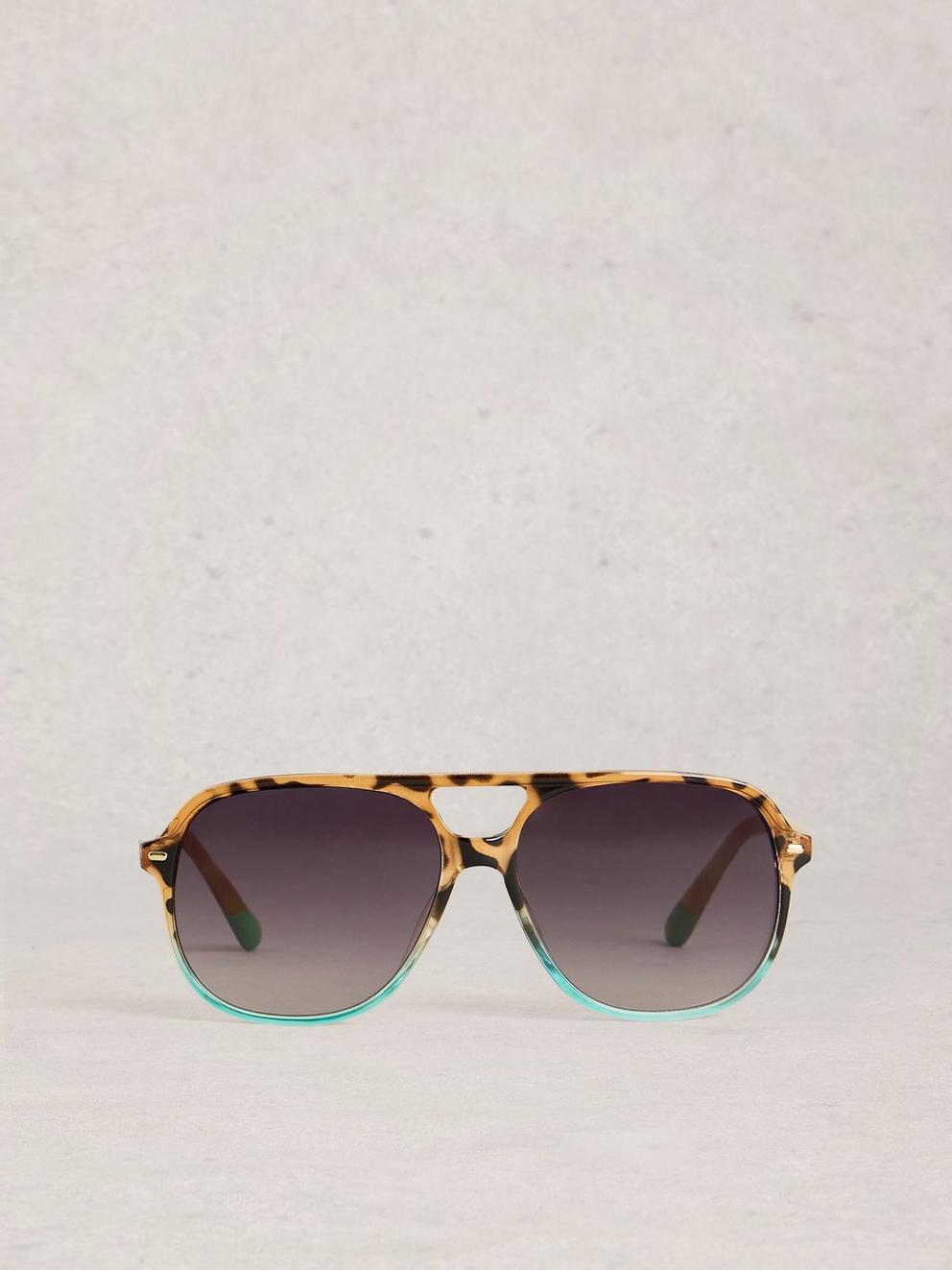 Aviator Print Sunglasses in BROWN MLT - FLAT BACK