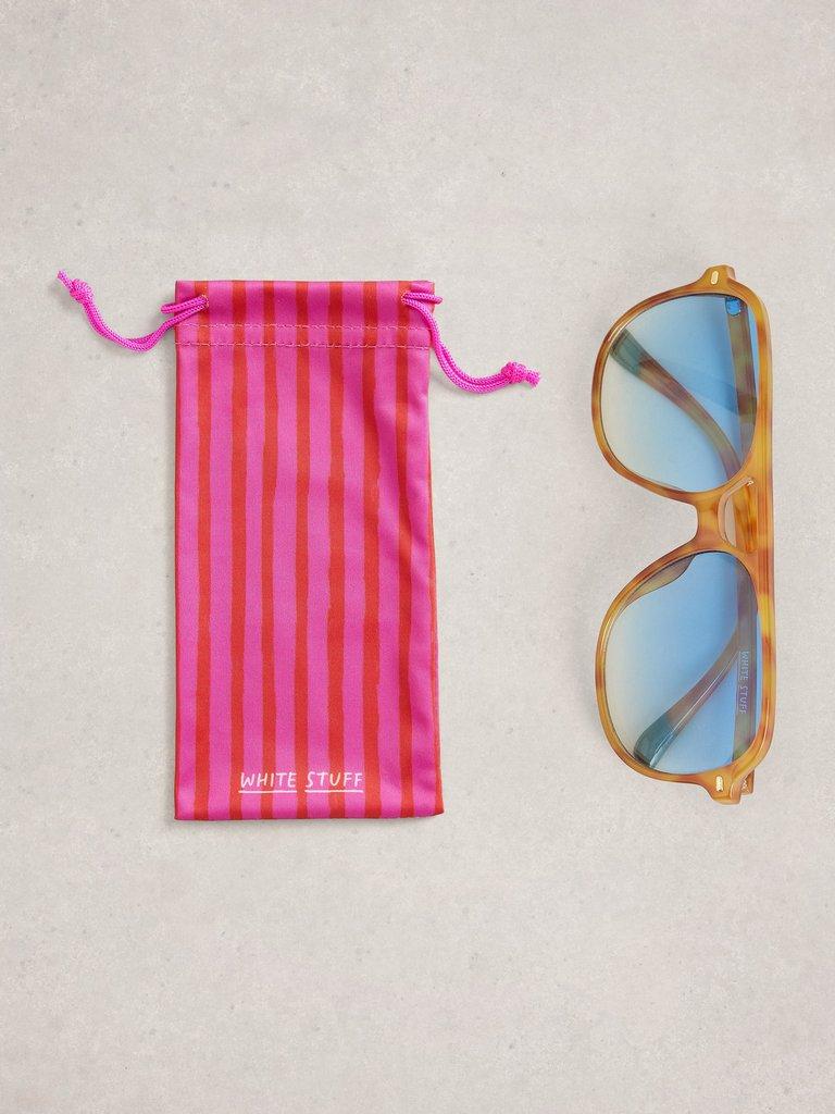 Aviator Print Sunglasses in LIGHT TAN - FLAT FRONT