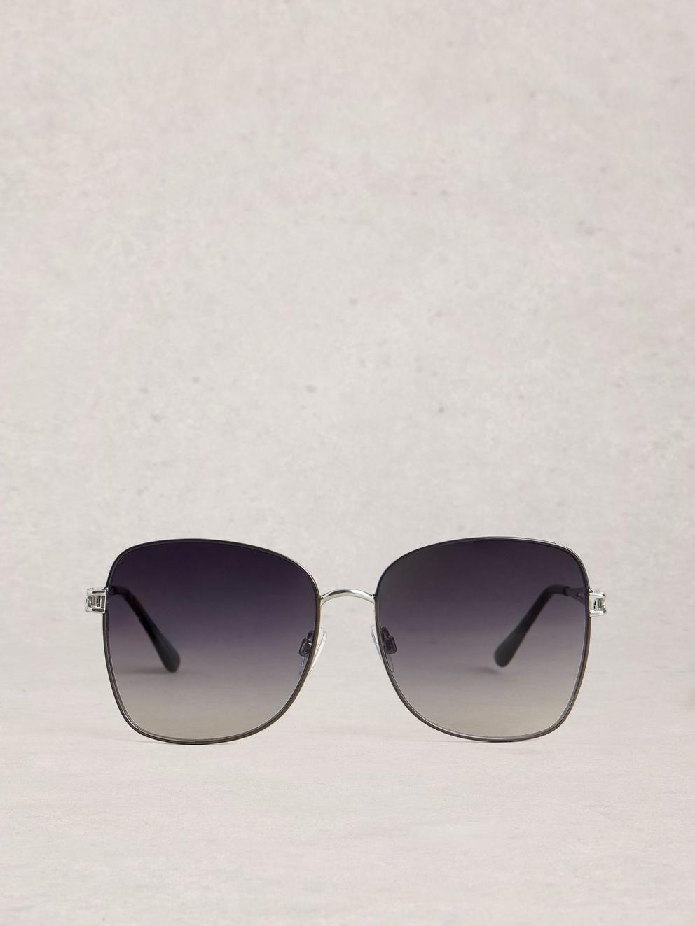 Oversized Butterfly Sunglasses in BLK MLT - FLAT BACK