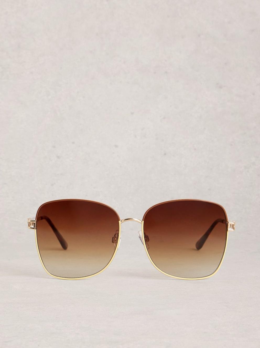 Oversized Butterfly Sunglasses in NAT MLT - FLAT BACK