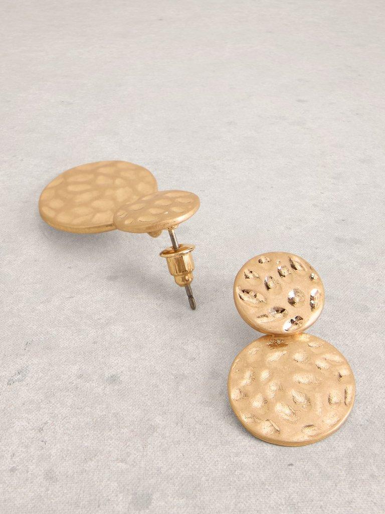 Eloise Disc Earring in GLD TN MET - FLAT DETAIL