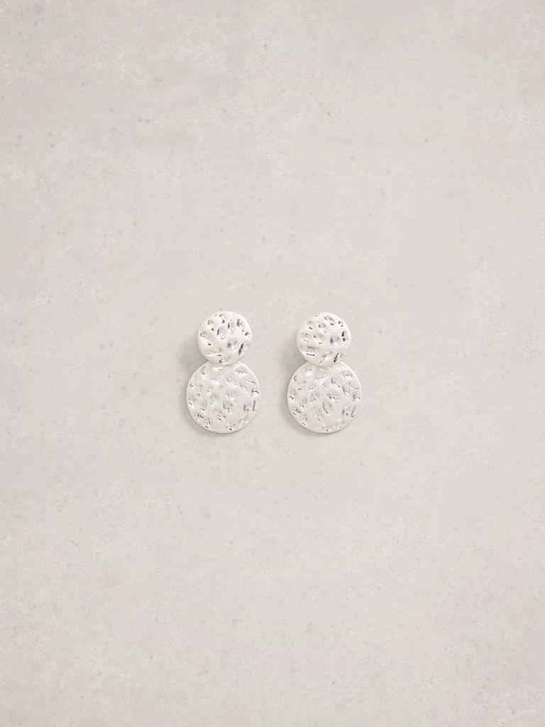 Eloise Disc Earring in SLV TN MET - FLAT FRONT