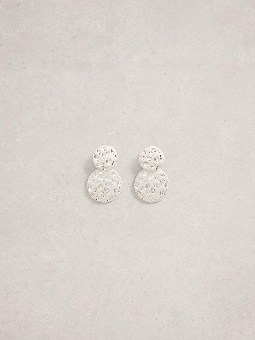 Eloise Disc Earring in SLV TN MET - FLAT FRONT