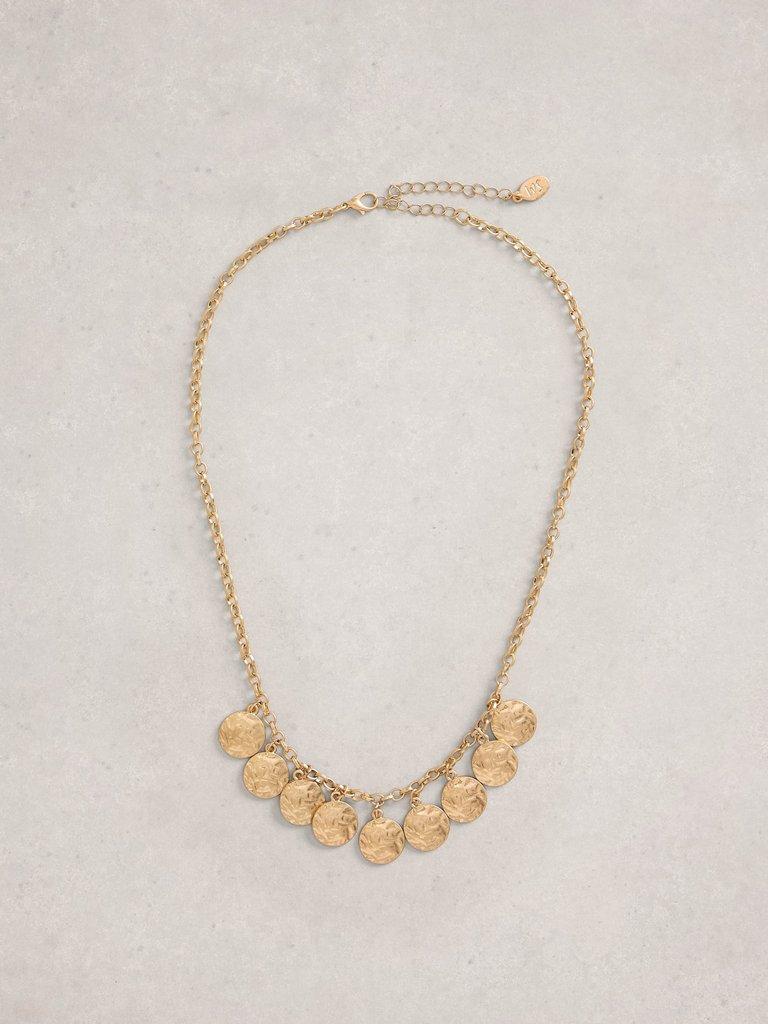 Eloise Disc Necklace in GLD TN MET - FLAT FRONT