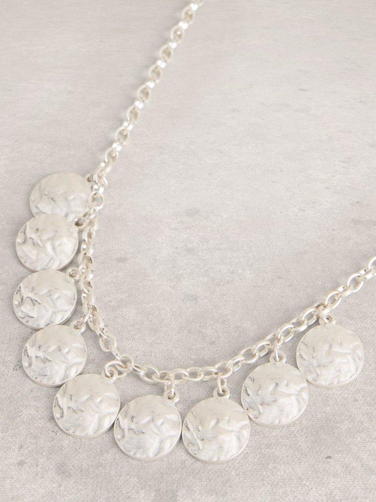 Eloise Disc Necklace in SLV TN MET - FLAT DETAIL