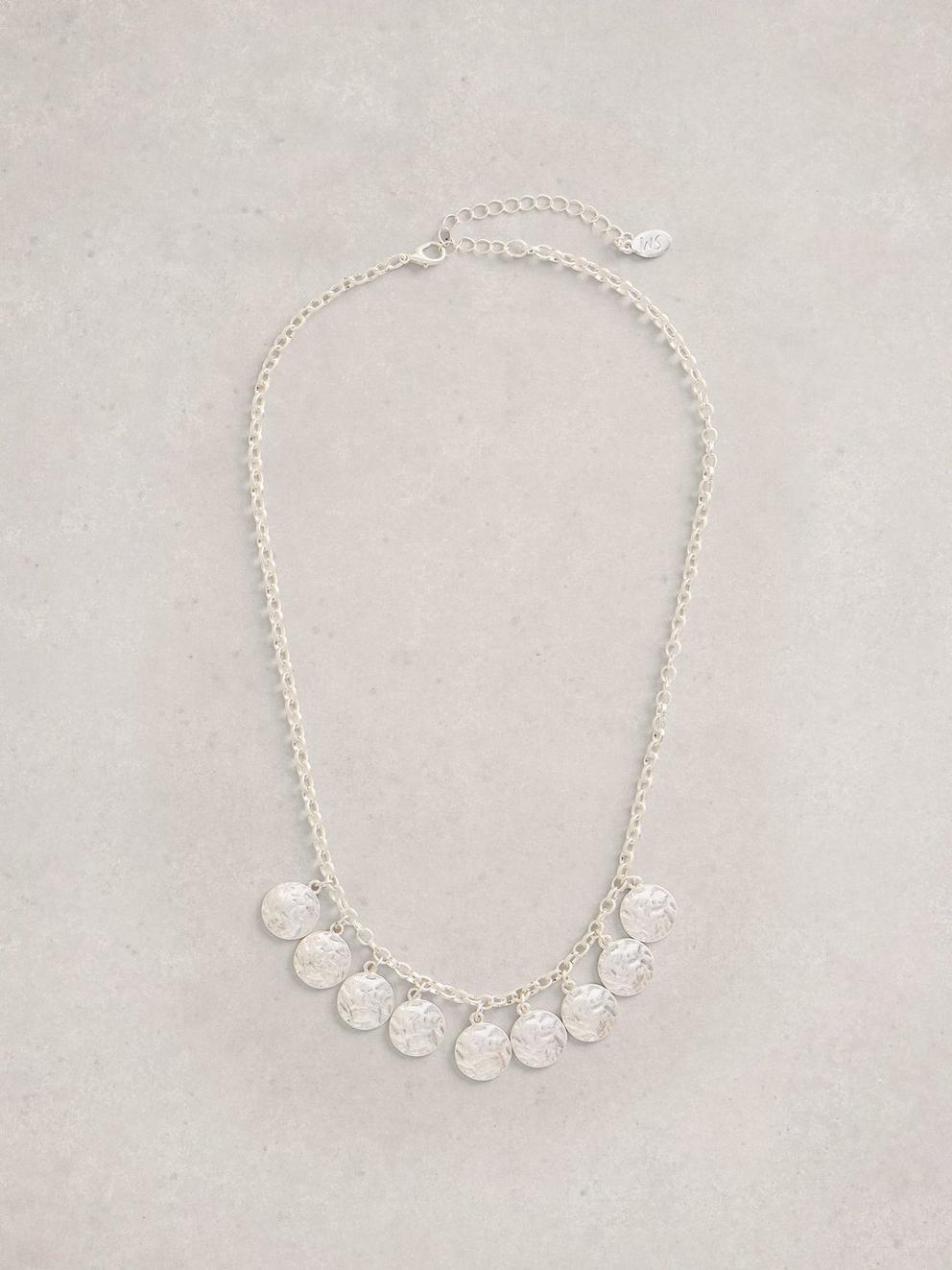 Eloise Disc Necklace in SLV TN MET - FLAT FRONT