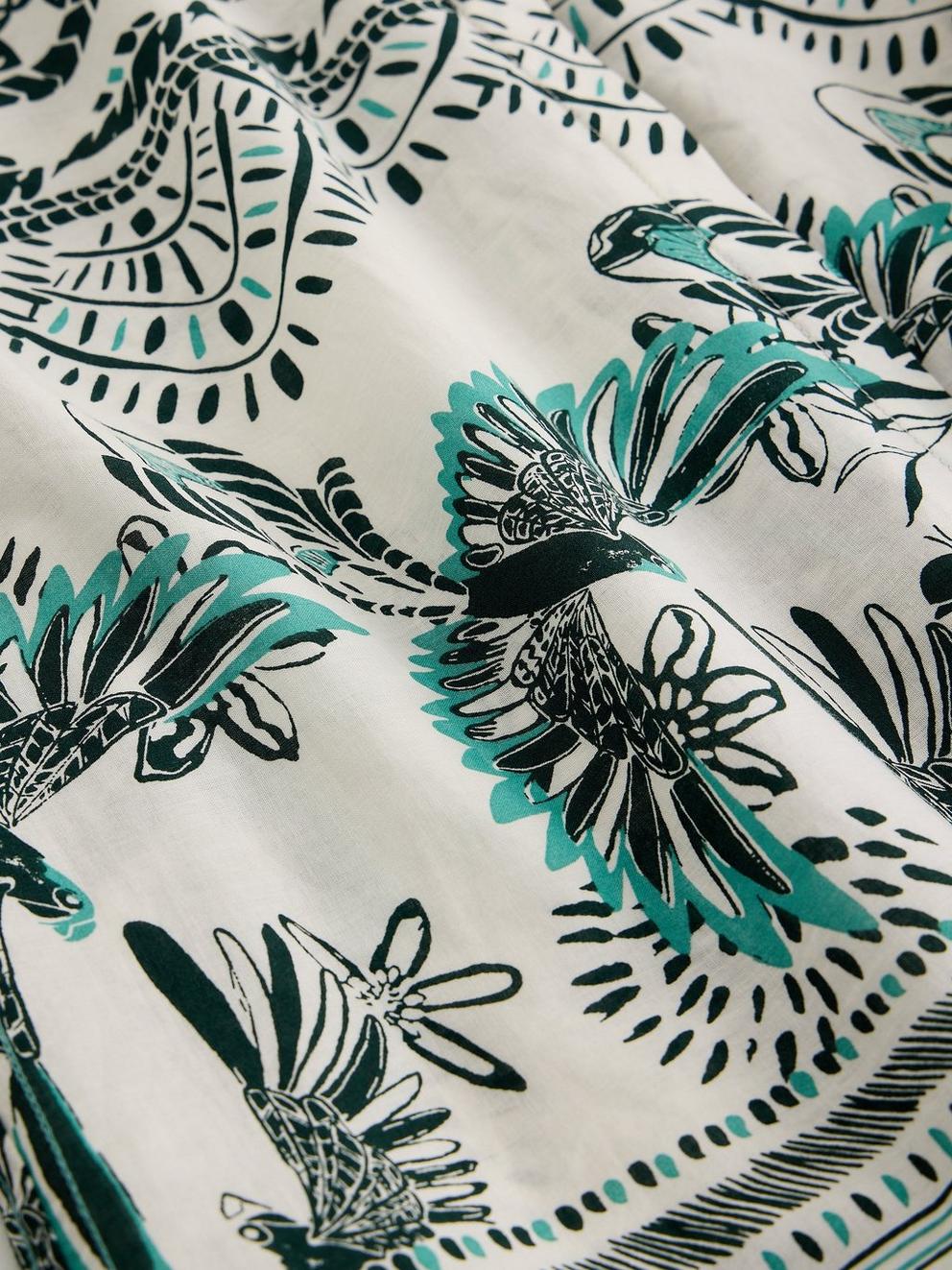 Lana Organic Cotton Print Top in IVORY MLT - FLAT DETAIL