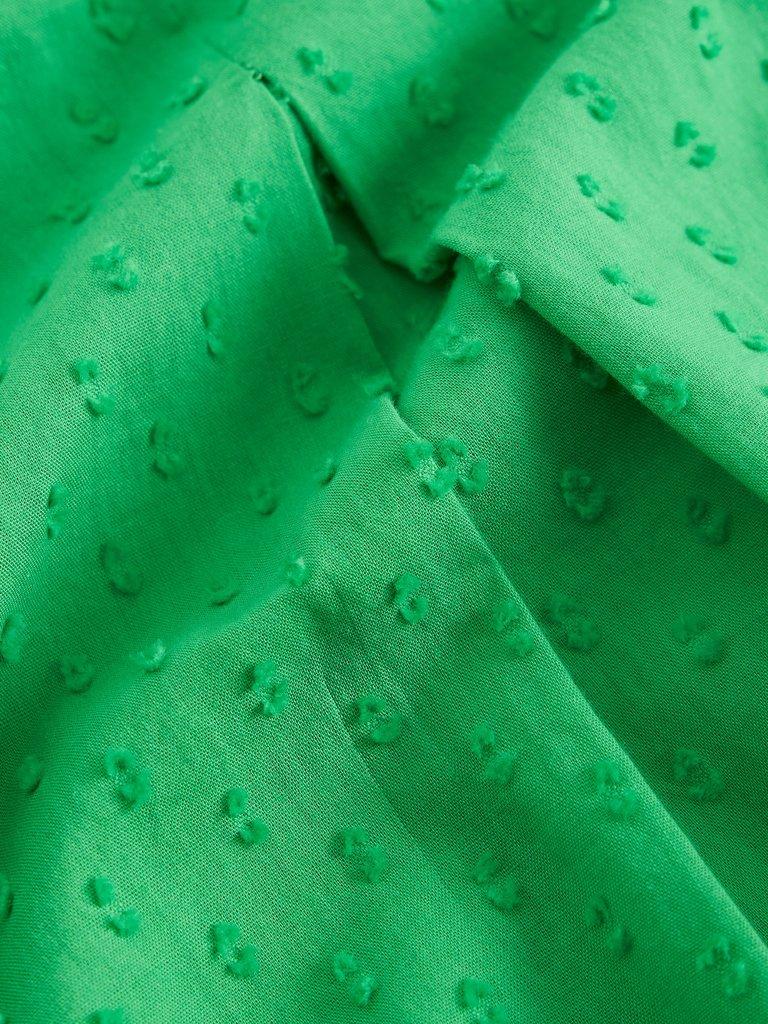 Paradise Organic Cotton Vest in BRT GREEN - FLAT DETAIL