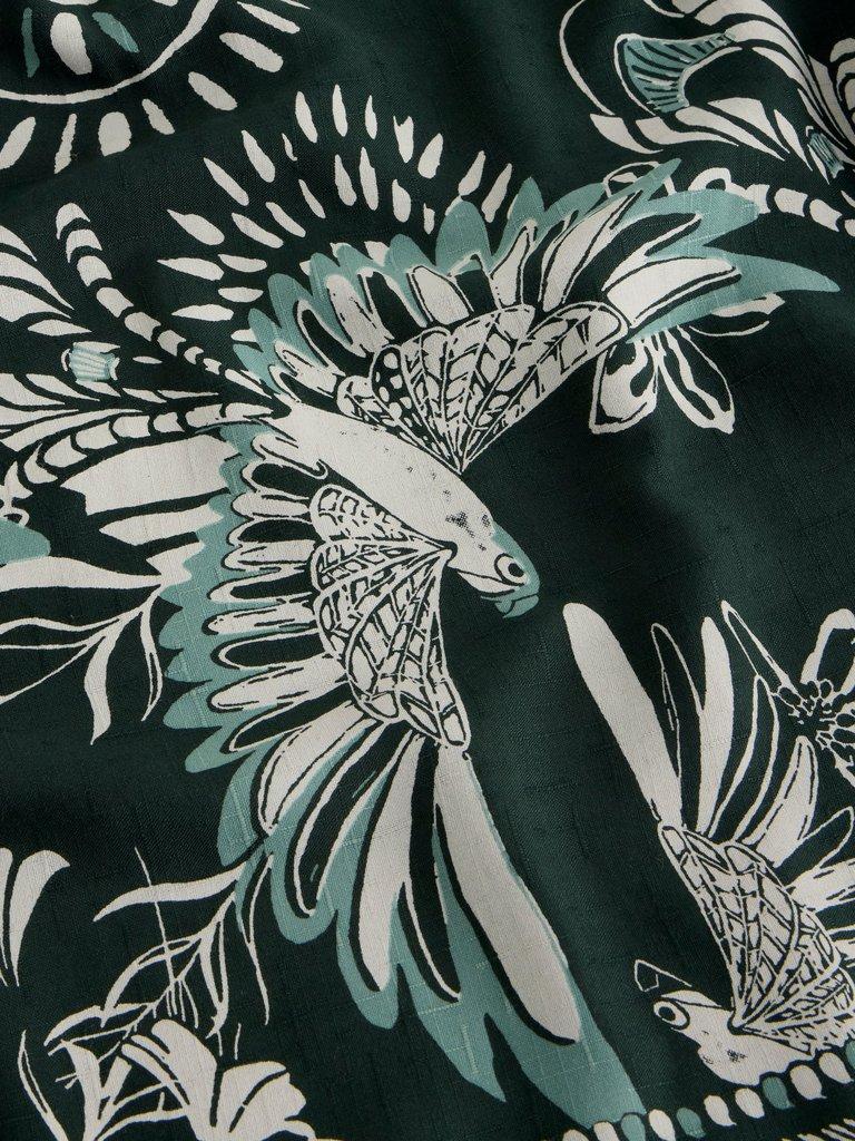 Abigail Midi Print Skirt in GREEN MLT - FLAT DETAIL
