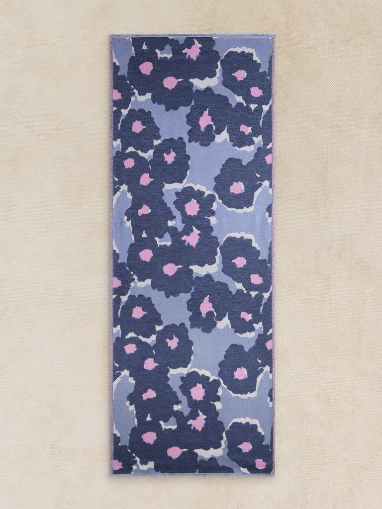 SELMA MIDWEIGHT SCARF  in BLUE PR - FLAT BACK