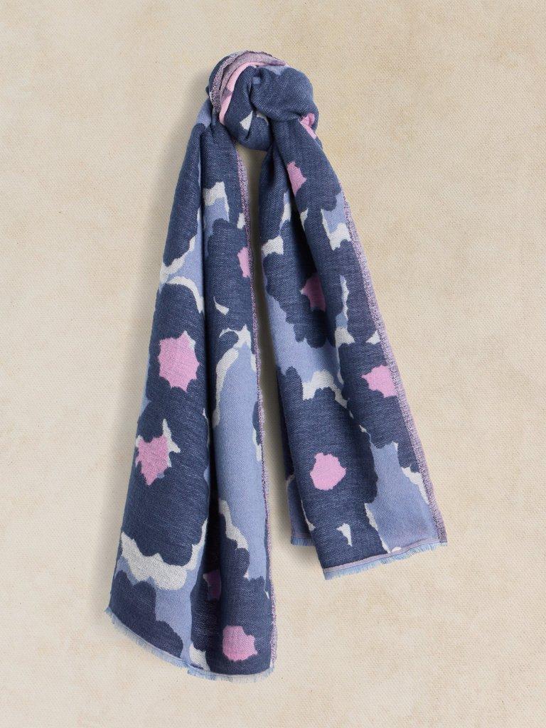 SELMA MIDWEIGHT SCARF  in BLUE PR - FLAT FRONT