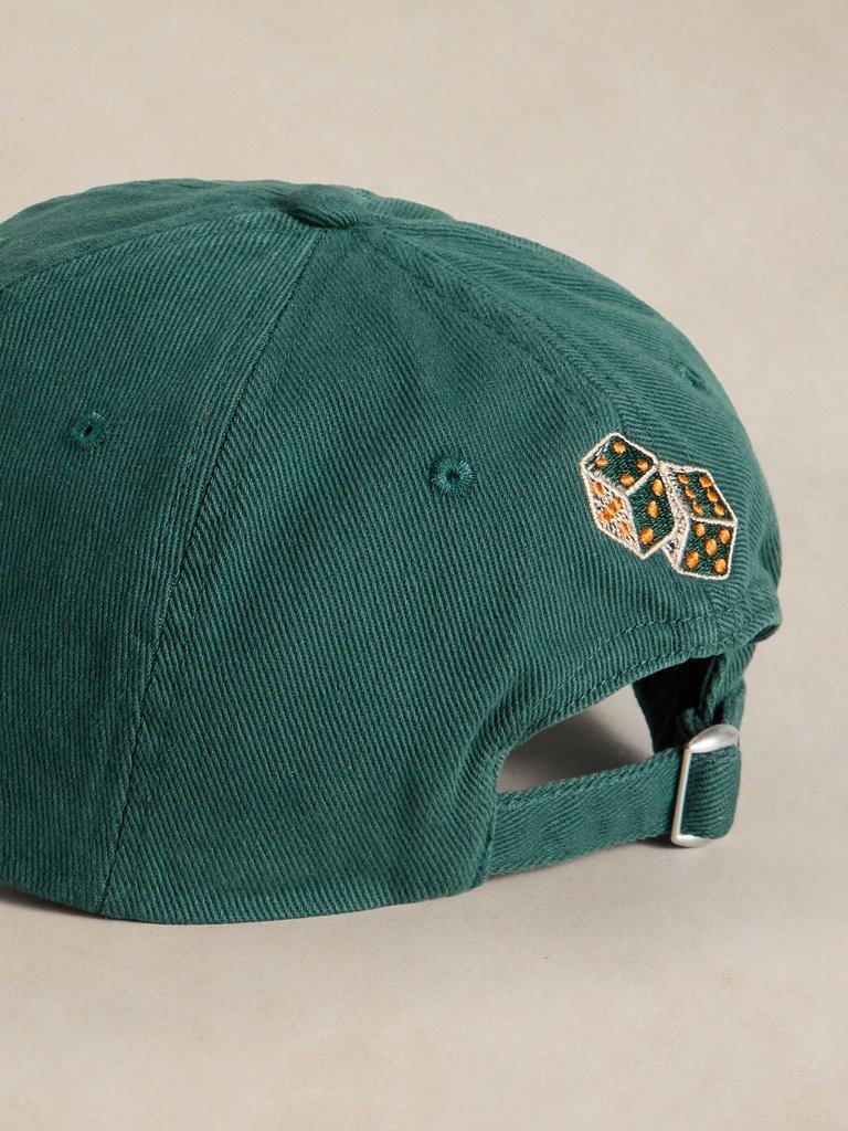 EMBROIDERED CAP in GREEN MLT - FLAT DETAIL
