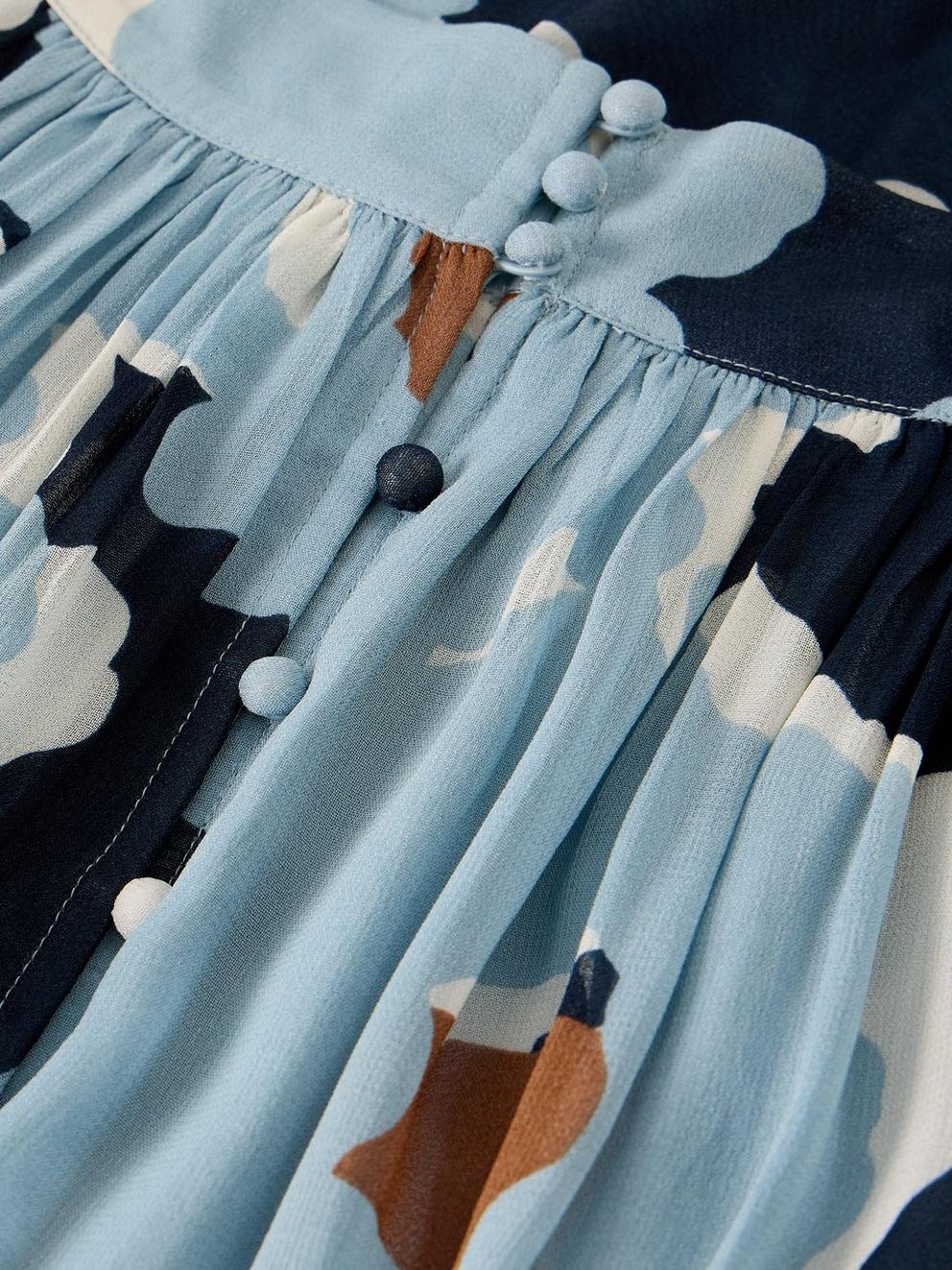 LEELA MAXI SKIRT in BLUE MLT - FLAT DETAIL