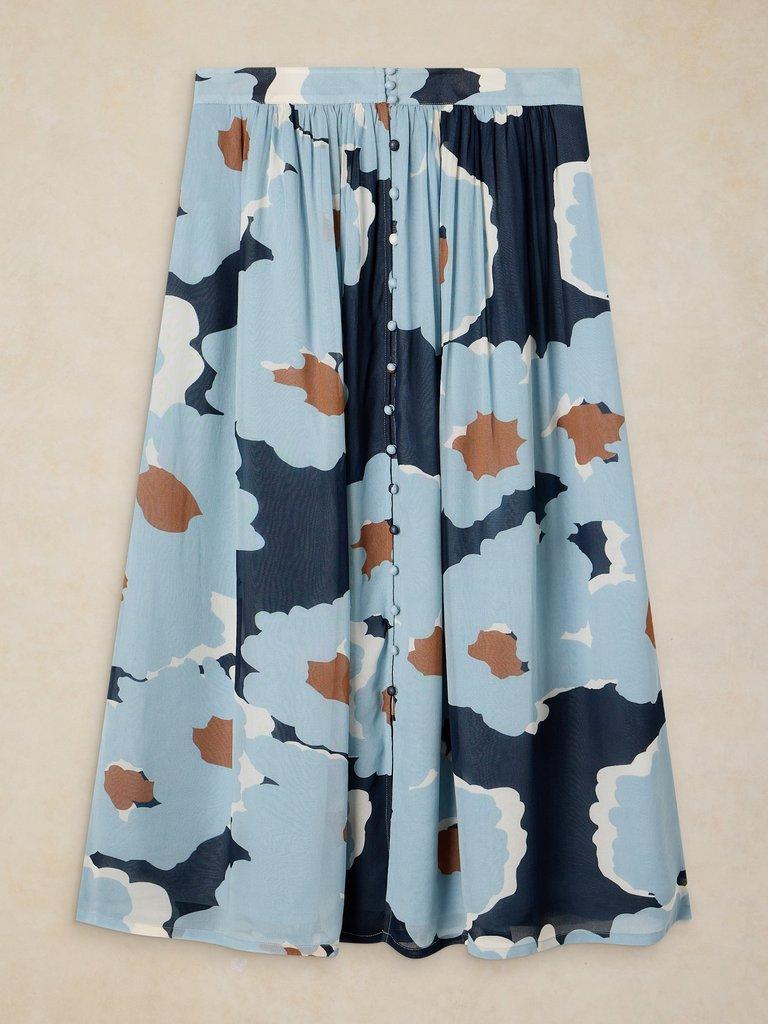 LEELA MAXI SKIRT in BLUE MLT - FLAT FRONT