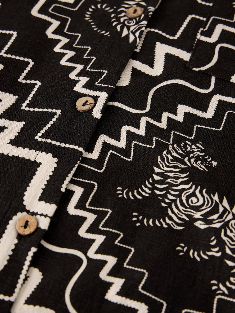 PENNY BEACH SHIRT in BLK PR - FLAT DETAIL