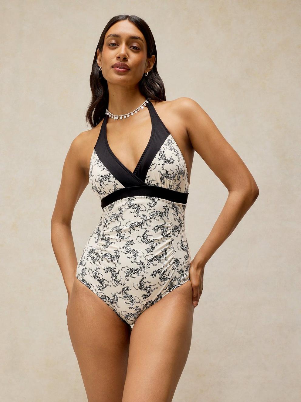 SUNSHINE SWIMSUIT in IVORY PR - MODEL FRONT