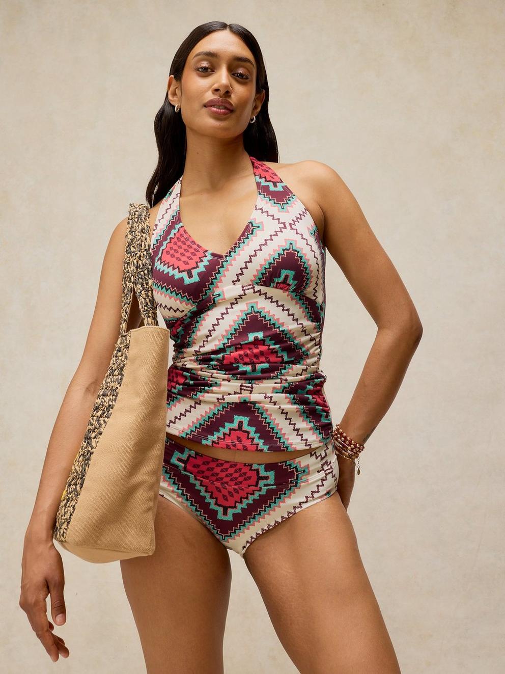 VALLEY BIKINI BOTTOM in IVORY MLT - MODEL DETAIL